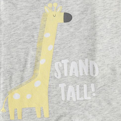 TRND O&X Baby Boy 2-Pack Cotton Rompers, Short Sleeve Summer Outfits with Giraffe & Dino Prints in Kuwait