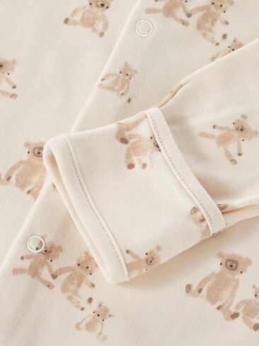 MOSSRIVER Baby Cotton Footed Romper Long Sleeve Footies with Mitten for Newborn Toddler Boy Girl 3 Pack One-Piece Outfits in Kuwait