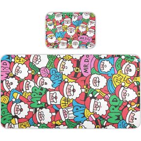 Doodle Santa Cooling Baby Crib Mattress Sheets 28" x 52" Reusable Bed Pads for Kids for Kids, Adult in Kuwait