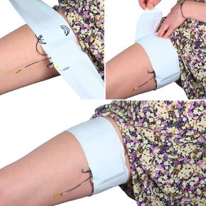 URSA Thigh Straps: Low-Profile, Soft, Stretchy & Breathable Transmitter Straps for Location Sound, Theatre, Wedding Shoots & More (White, Vertical Pouch) in Kuwait