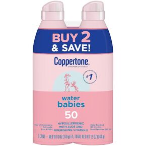 Coppertone Water Babies Sunscreen Lotion SPF 50, Pediatrician Recommended Water Resistant, 8 Fl Oz Bottle (Pack of 12) in Saudi Arabia