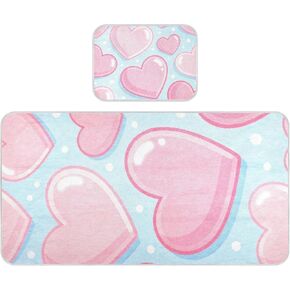 Pink Romantic Heart Cooling Baby Mattress Protector Pads 28" x 52" Reusable Mattress Protector pad for Baby&Toddler in Saudi Arabia