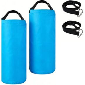 Amagogo Drawstring Pouch Round Bottom Storage Bag Sand Anchor Sack Umbrella Weight Carrier Waterproof Polyester With Adjustable Strap suitable for beach, Blue in Saudi Arabia