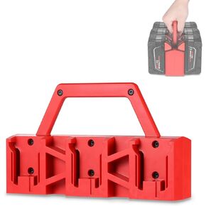 Sivsis Portable De.Walt Battery Holder, 6-Slot Storage and Wall Mount | Heavy-Duty ABS Holder Fits De.Walt 20V/60V Batteries for Easy Transport and Quick Access in Garages or Workshops in Saudi Arabia