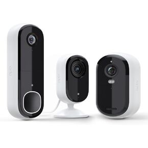 Arlo Essential Whole Home Security Bundle | Outdoor, Indoor, Video Doorbell Camera |2K Resolution|2nd Gen|Indoor - Outdoor in Kuwait