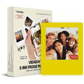 E-Paper Fridge Magnet Classic Plus, E-Ink Battery-Free Instant Photo Style Display, Wireless NFC Picture Frame, Phone-Controlled Acrylic Memo Board for Party/Travel/Home & Gifts in Kuwait