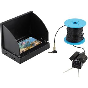 4.3 Inch Underwater Fishing Camera with 5000mAh for battery, 220° Wide Angle Lens, IP68 Waterproof Fish Finder for Ice Fishing, River and Boat, Muddy Water Penetration, 100m Detection in Kuwait