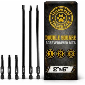 Yellow Paw Spanner Bit Set (10 Pack - Industrial Strength Alloy Steel) Tamper Resistant Spanner Screwdriver Bits in Sizes 4, 6, 8, 10, and 12 - Also Called Snake Eye or Fork Bits in Saudi Arabia