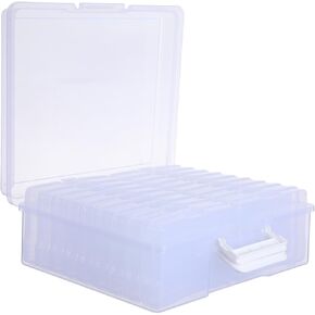 COHEALI Photo Storage Box with 18 Inner Plastic Cases and Handle, Lightweight Multifunctional Organizer for Photos, Postcards, and Valuables, for Home Use and Travel in Kuwait