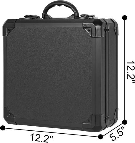 Protective Hard Case Shockproof Water-resistant with Customized DIY Foam Insert fit for Camera, Laptops, etc, 12.2 X 12.2 X 4.5-Inch in Kuwait