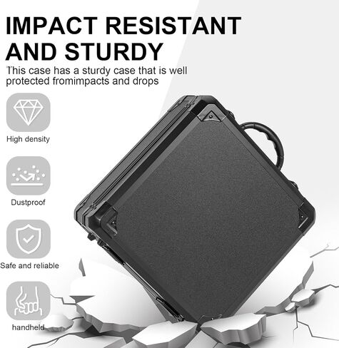 Protective Hard Case Shockproof Water-resistant with Customized DIY Foam Insert fit for Camera, Laptops, etc, 12.2 X 12.2 X 4.5-Inch in Kuwait