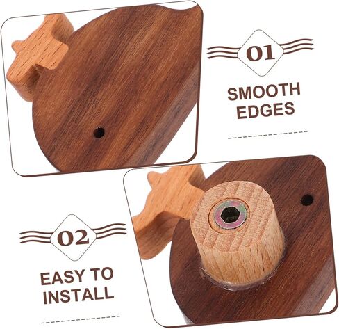 Wooden Nursery Dresser Knobs Easy to Install Decorative Drawer Pulls for Boy Girl Room Smooth Finish Safe for Boy Girl Versatile Handles for Furniture and Wardrobe in Kuwait
