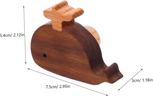 Wooden Animal Drawer Knob Cute Dresser Handle for Boy Girl Room Safe Touch Finish Easy Installation Versatile for Nursery Furniture and Cabinets Small Whale Design in Kuwait
