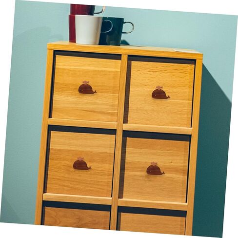 Wooden Animal Drawer Knob Cute Dresser Handle for Boy Girl Room Safe Touch Finish Easy Installation Versatile for Nursery Furniture and Cabinets Small Whale Design in Kuwait