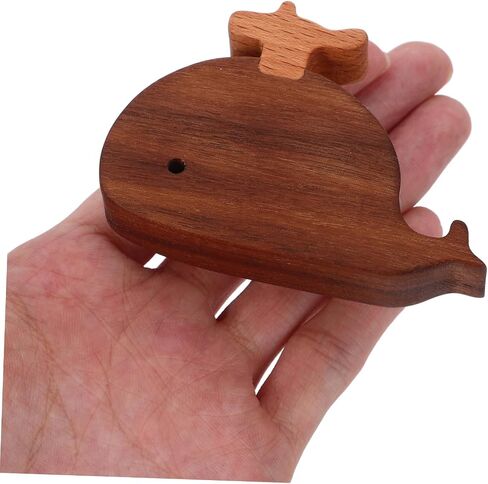 Wooden Animal Drawer Knob Cute Dresser Handle for Boy Girl Room Safe Touch Finish Easy Installation Versatile for Nursery Furniture and Cabinets Small Whale Design in Kuwait