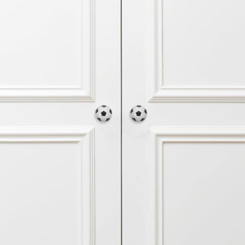 Levemolo 8pcs Cute Soccer Drawer Knobs Playful Cabinet Handles for Boy Girl Rooms Sturdy Plastic Design Fun Decorative Hardware for Dresser and Closet Easy to Install Soccer Theme in Kuwait