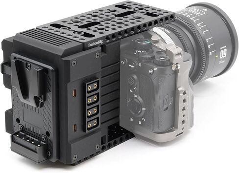 FusionRig New Camera Cage Extension Module Compatible with Sony A7M5,Build-in Voltage Display with 4 D-Tap,Dual USB-C Ports in Kuwait
