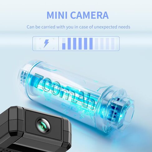 Mini Indoor Security Camera Wireless Home 2026 Upgraded Small Outdoor Cameras 1080P Micro Nanny Cam Motion Detection Wide Angle Cloud & SD Storage Night Vision No Need WiFi Camaras for House Security in Kuwait