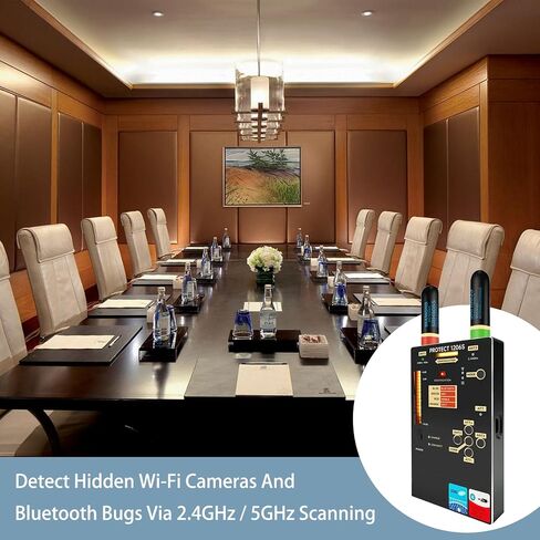 Protect 1206S Professional RF Detector & Bug Sweeper – Detects GSM Bluetooth Wi-Fi & Hidden Cameras – Dual Antennas 50MHz-12GHz Frequency Range Anti Spy Device for Home Office Car in Kuwait