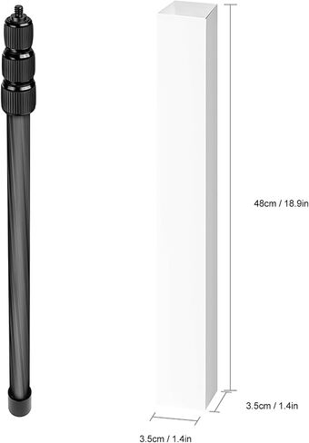 Camera Extension Pole 4 - Section Telescopic Monopod, Camera Selfie Stick with Dual 1/4in Thread, Adjustable Carbon Fiber Pole for DSLR Action Camera, 17.9 to 61in in Kuwait