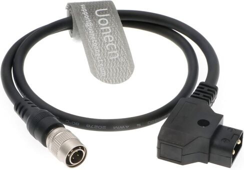 Uonecn D-Tap to 4 Pin Male Power Cable, 4pin Hirose Cable for Sound Devices 633 688, Zoom F8 Series Audio Recorder, Anton Bauer Battery, 17.7in/45cm in Kuwait