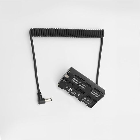 DC5521 to NP-F550 F970 F750 Dummy Battery Power Cable Compatible with Atomos Ninja V Shinobi Shogun Inferno SmallHD Feelworld Portkeys Monitor LED Light, 47" in Kuwait