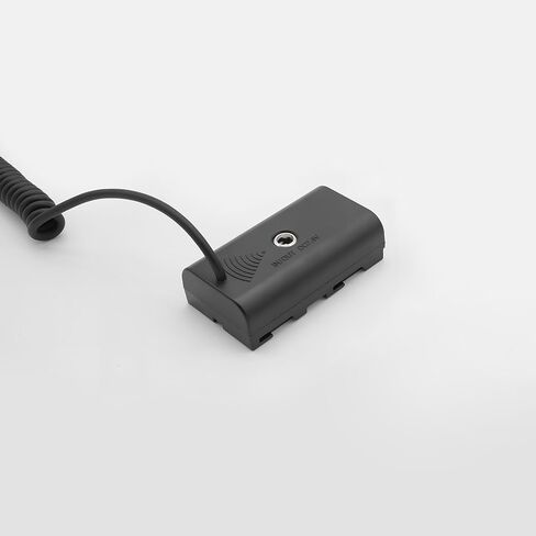 DC5521 to NP-F550 F970 F750 Dummy Battery Power Cable Compatible with Atomos Ninja V Shinobi Shogun Inferno SmallHD Feelworld Portkeys Monitor LED Light, 47" in Kuwait