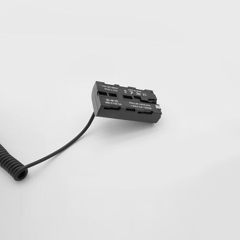 DC5521 to NP-F550 F970 F750 Dummy Battery Power Cable Compatible with Atomos Ninja V Shinobi Shogun Inferno SmallHD Feelworld Portkeys Monitor LED Light, 47" in Kuwait