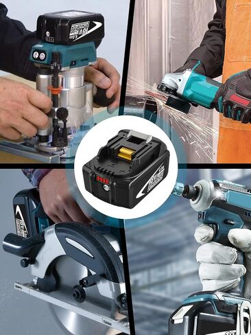 4Pack Upgraded 18Volt 6.0Ah Battery Replacement for Makita 18V Battery | Compatible with Makita 18 Volt LXT Lithium ion Batteries BL1850B BL1840B BL1830B Cordless Power Tools in Kuwait