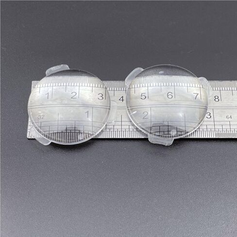 2PCS Double Convex Lens Dia 34mm Focal Length 45mm PMMA 3D VR | Brightness Enhancement BiConvex Lens, for 3D VR Lens in Kuwait
