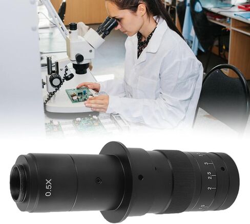 Monocular Lens, Max 180x Zoom 25mm C Mount Alloy Lens for VGA USB Industrial Video Microscope Camera in Kuwait