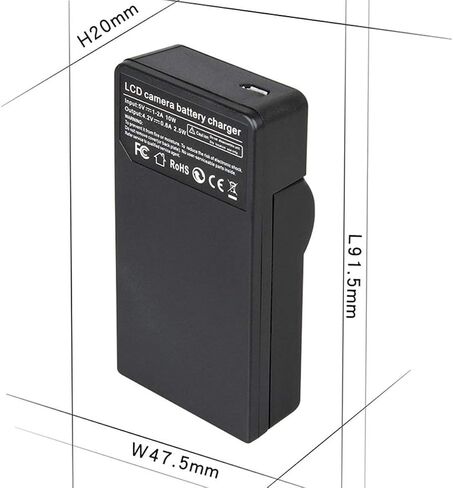 LCD USB Battery Charger for Panasonic AG-DV1, AG-DVC7, AG-DVC15 Mini DV Camcorder in Kuwait