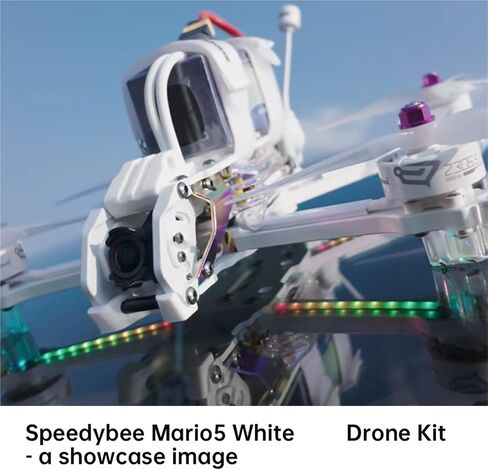 White Frame Kit, Compatible with Speedybee, O4 PRO Mario5 | 5 inch carbon fiber DC frame kit, 227mm wheelbase, for 5.1 inch propellers in Kuwait