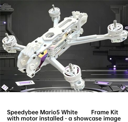 White Frame Kit, Compatible with Speedybee, O4 PRO Mario5 | 5 inch carbon fiber DC frame kit, 227mm wheelbase, for 5.1 inch propellers in Kuwait