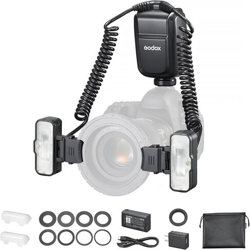 Godox MF-T76 C Micro Twin Flash,4800K±300K TTL Auto Flash for Canon Camera Flash Speedlite Light,1.2s Full-Power Recycling in Kuwait