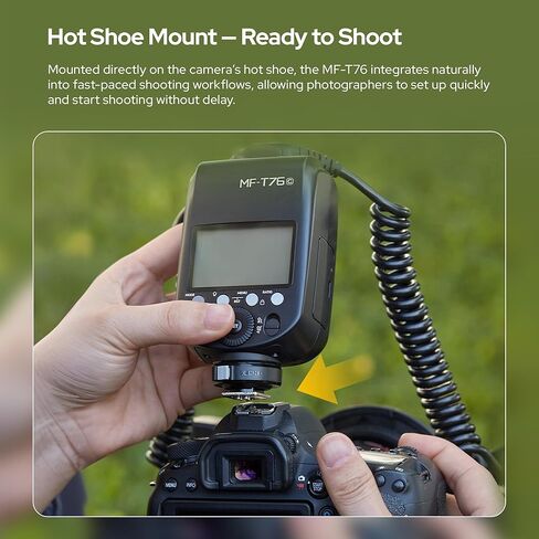 Godox MF-T76 C Micro Twin Flash,4800K±300K TTL Auto Flash for Canon Camera Flash Speedlite Light,1.2s Full-Power Recycling in Kuwait