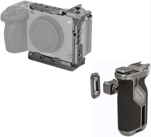 SmallRig HawkLock Quick Release Half Cage for Sony FX3 / FX30 + Quick Release Rotating Side Handle with Integrated NATO Rail in Kuwait
