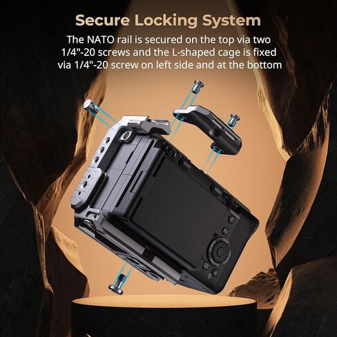 SmallRig HawkLock Quick Release Half Cage for Sony FX3 / FX30 + Quick Release Rotating Side Handle with Integrated NATO Rail in Kuwait
