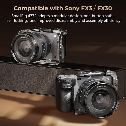 SmallRig HawkLock Quick Release Half Cage for Sony FX3 / FX30 + Quick Release Rotating Side Handle with Integrated NATO Rail in Kuwait