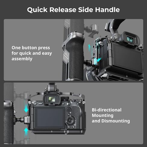 SmallRig HawkLock Quick Release Half Cage for Sony FX3 / FX30 + Quick Release Rotating Side Handle with Integrated NATO Rail in Kuwait