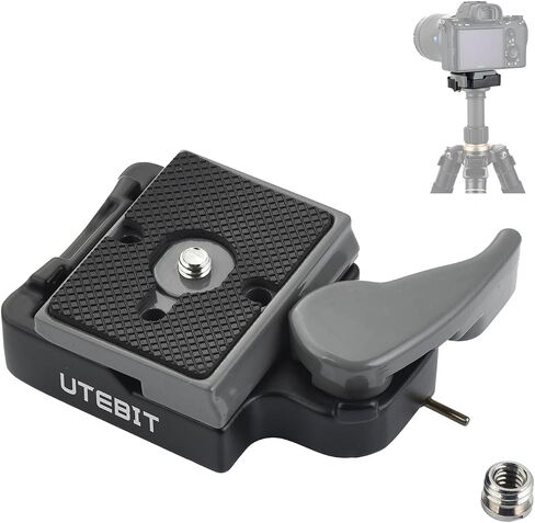 323 RC2 Quick Release Plate, with 1/4" and 3/8" Camera Screw, Grey | Aluminum Alloy Rapid Adapter Tripod Mount Plate Fit Only for Manfrotto Tripod in Kuwait