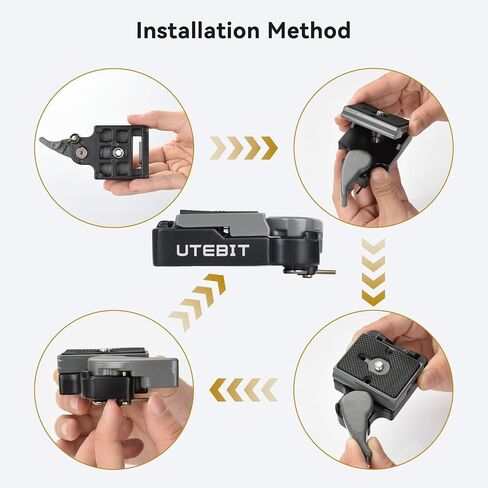 323 RC2 Quick Release Plate, with 1/4" and 3/8" Camera Screw, Grey | Aluminum Alloy Rapid Adapter Tripod Mount Plate Fit Only for Manfrotto Tripod in Kuwait