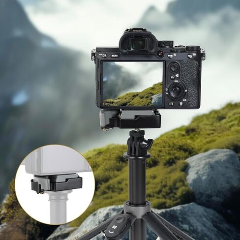 323 RC2 Quick Release Plate, with 1/4" and 3/8" Camera Screw, Grey | Aluminum Alloy Rapid Adapter Tripod Mount Plate Fit Only for Manfrotto Tripod in Kuwait