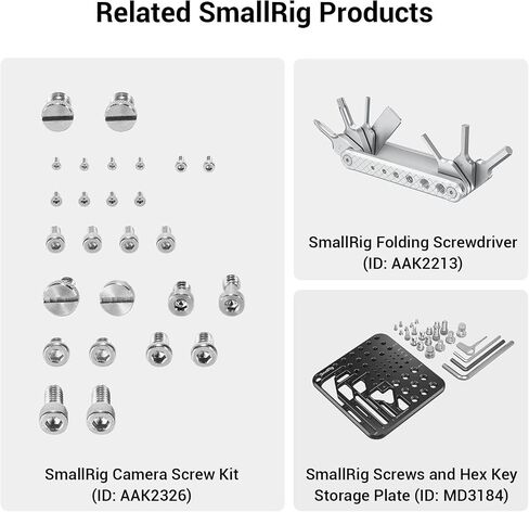 SMALLRIG Allen Wrench Screw 1/4" Screws Accessories Tool (12pcs/Pack) - 1713 in Kuwait