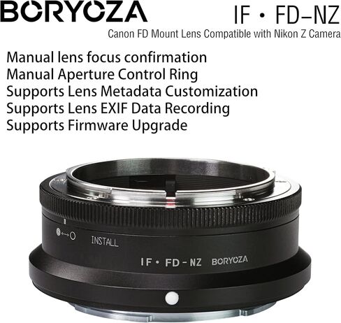 IF·FD-NZ Chipped Focus Confirm Adapter FD Mount Lens Compatible with NZ Camera in Kuwait