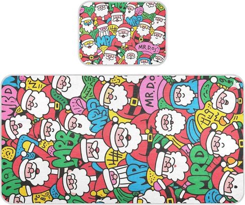 Doodle Santa Cooling Baby Crib Mattress Sheets 28" x 52" Reusable Bed Pads for Kids for Kids, Adult in Kuwait