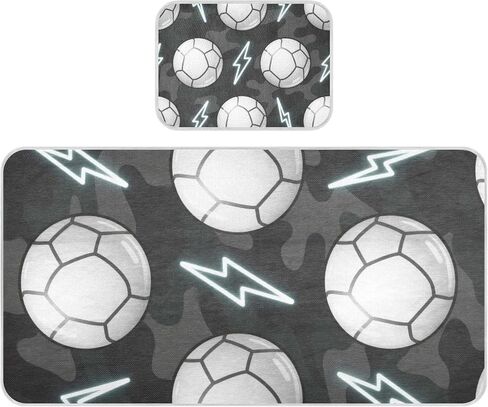 Football Black White Cooling Baby Washable Mattress 28" x 52" Ultra Soft Mattress Protector pad for Baby&Toddler in Kuwait