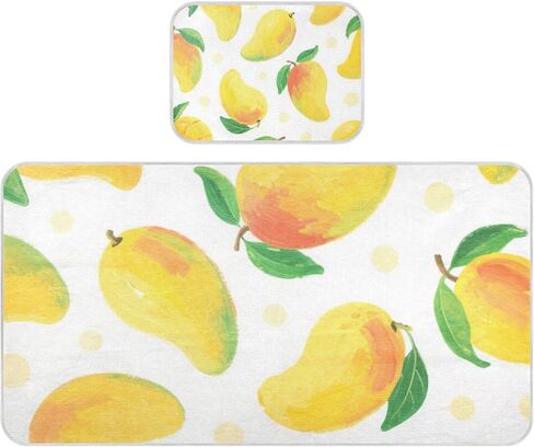 Yellow Mangoes Cooling Baby Mattress Cover 28" x 52" Reusable Mattress pad Cover for Baby&Toddler in Kuwait