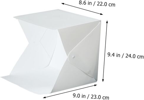 Artibetter 20cm Small LED Light Box Portable Folding Photography Softbox Tent with 4 Color Backdrops Mini Shooting Tent for Product and Jewelry Photography in Kuwait