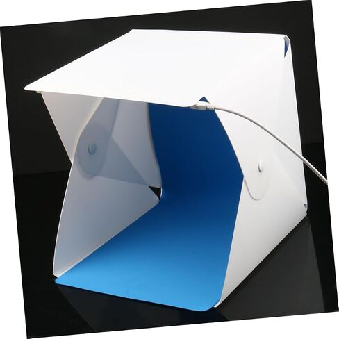 Artibetter 20cm Small LED Light Box Portable Folding Photography Softbox Tent with 4 Color Backdrops Mini Shooting Tent for Product and Jewelry Photography in Kuwait